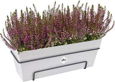 Elho loft urban balkonbak allin1 50 - plantenbak voor balkon buiten - ø 49.0 x h 20.5 cm - wit