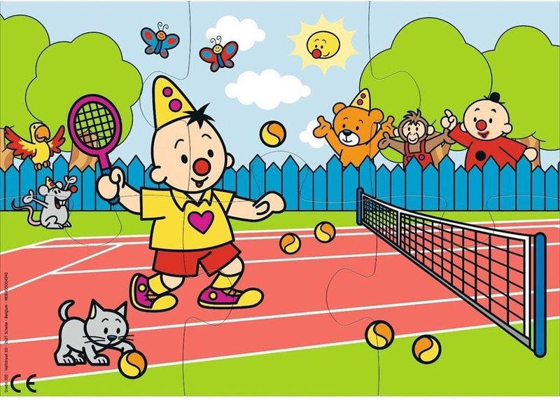 Afbeelding laden in galerijviewer, Studio 100 legpuzzel bumba tennis 34 cm karton blauw 6 stuks
