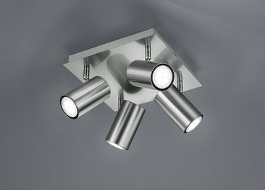 Trio marley - spot - nikkel mat - excl. 4x gu10 3w