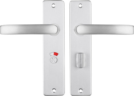 Starx deurklink aluminium â€“ deurbeslag â€“ deurschild met toiletsluiting (wc57â€“5) â€“ deurklink blok