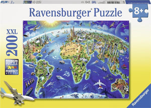 Ravensburger puzzel de wereld in symbolen - legpuzzel - 200 stukjes