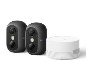 Eufy security cam c35 2-cam kit - zwart - draadloze beveiligingscamera voor buiten en binnen - magnetische bevestiging - kleurennachtzicht - lokale opslag - geen maandelijkse kosten - ip67 - gezichtsherkenning