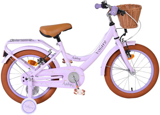Volare ashley kinderfiets - meisjes - 16 inch - lila - twee handremmen