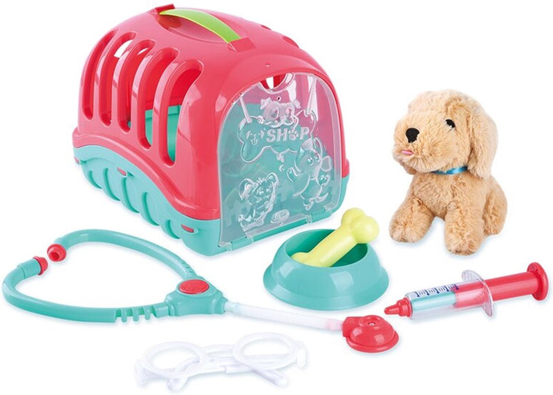 Afbeelding laden in galerijviewer, Playgo dieren reismandje met knuffelpuppy - 7dlg.
