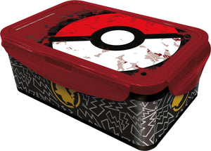 Stor pokémon lunchbox – 1070 ml – ruime broodtrommel voor young adults – herbruikbaar – bpa-vrij – transparant rood