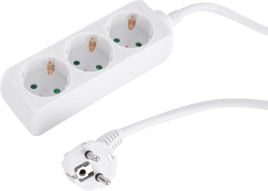 Q-link stekkerdoos - 3-voudig - randaarde - 3 x 1.5 mmâ² - 1.5 m - wit