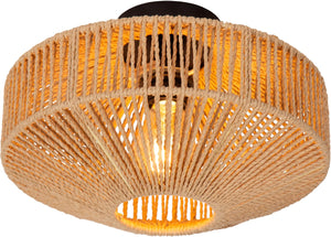 Lucide juul - plafonnière (plafondlamp) - 1xe27 - naturel