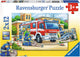 Ravensburger puzzel politie en brandweer - 4x12 stukjes - kinderpuzzel