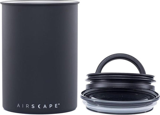 Planetary design usa - airscape® classic 500gr. - charcoal - voorraadpot - voorraadbus koffie - voorraadblik - luchtdicht en vers - rvs