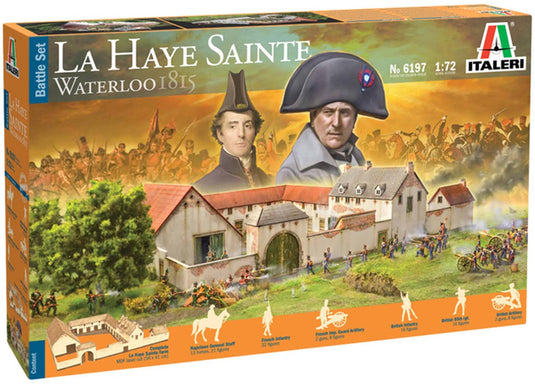 Italeri modelbouwpakket diorama - 6197 la haye sainte waterloo 1815 - battle set plastic - 1:72 - modelbouw