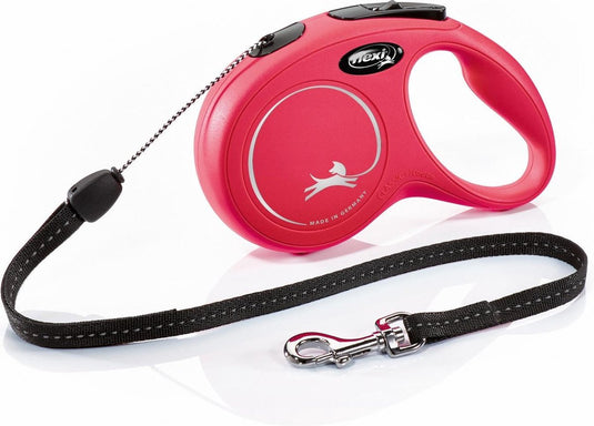 Flexi new classic koord - hondenriem - rood - s - 8 m - <12 kg s