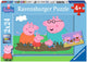 Ravensburger puzzel peppa pig - 2x24 stukjes - kinderpuzzel