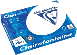 Clairefontaine clairalfa presentatiepapier - a4 - 160 gram - pak van 250 vel