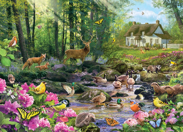 Gibsons - woodland glade (door greg giordano) - 1000 stukjes 68×49cm (b×h) - legpuzzel voor volwassenen