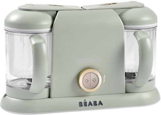 Béaba babycook® duo – 4-in-1 babyfoodprocessor – xxl capaciteit – stomen, mixen, ontdooien verwarmen – 2200 ml – misty green