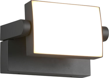 Trio kansas - wandlamp - antraciet - incl. 1x smd 10w - kantelbaar - buitenverlichting - ip54