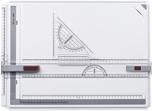 Merkloos sans marque rotring rapid tekentafel | met liniaal, passer en vierkant | a3-formaat tekentafel