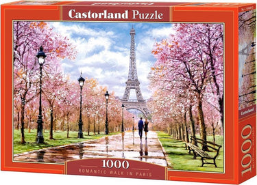 Castorland romantic walk in paris – puzzel – 1.000 stukjes – satijnen afwerking – perfecte pasvorm – europese kwaliteit