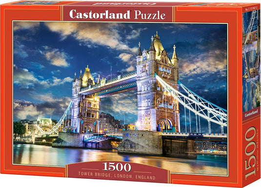 Castorland tower bridge, london, england – puzzel – 1.500 stukjes – satijnen afwerking – perfecte pasvorm – europese kwaliteit