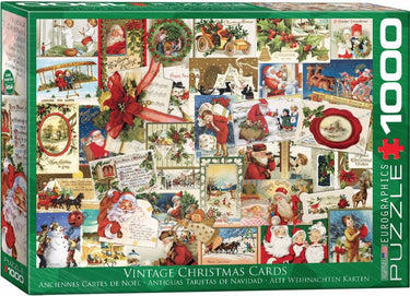 Eurographics - vintage kerstkaarten [vintage christmas cards] - 1000 stukjes 68×48cm (b×h) - legpuzzel