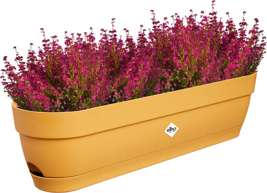 Elho vibia campana balkonbak 70 - plantenbak voor balkon - ø 69.0 x h 17.0 cm - honinggeel