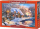 Castorland winter cottage – puzzel – 500 stukjes – satijnen afwerking – perfecte pasvorm – europese kwaliteit