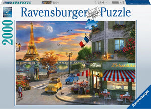 Ravensburger puzzel romantische avond in parijs - legpuzzel - 2000 stukjes