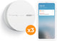 Netatmo slimme rookmelder met wifi - smart rookmelder - werkt met google home apple homekit - koppelbaar - 10 jaar batterij - 3 stuks