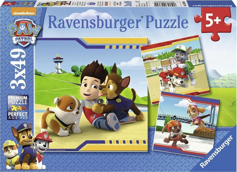 Afbeelding laden in galerijviewer, Ravensburger puzzel paw patrol: helden met vacht - 3x49 stukjes - kinderpuzzel
