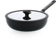 Bk enjoy wokpan 28cm – 4.2l – pfas-vrije antikleeflaag – wokpan inductie – keramische pan - ovenbestendig tot 160°c - koudgrepen - met glazen deksel - zwart