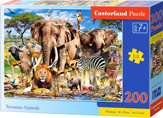 Castorland savanna animals – puzzel – 200 stukjes – dieren – premium kwaliteit