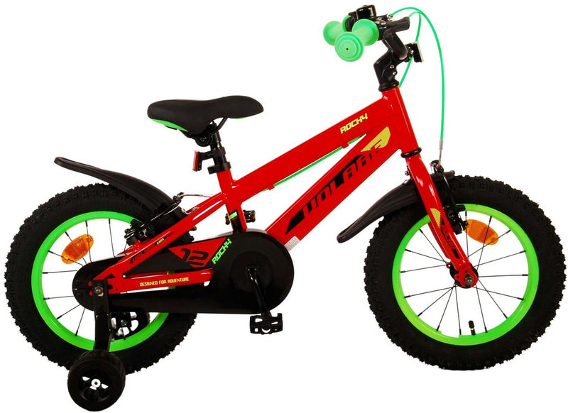 Afbeelding laden in galerijviewer, Volare rocky kinderfiets - jongens - 12 inch - rood - twee handremmen
