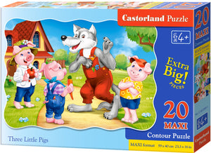 Castorland puzzle 20 maxi three little pigs