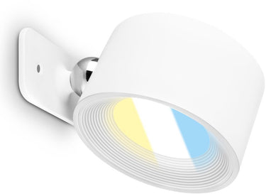 B.k.licht briloner tari - wandlamp oplaadbaar binnen - dimbaar met touch - cct - draaibaar - met magneet - akku en draadloos - usb-c - wit