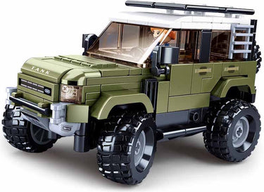 Sluban modelbricks engelse suv auto jeep bouwspeelgoed kinderen vanaf 8 jaar - constructiespeelgoed modelbouw - bouwdoos met 317 bouwstenen - m38-b1015