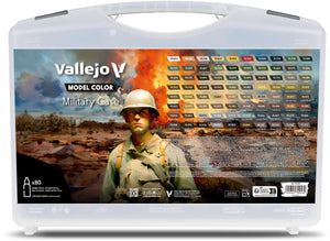 Vallejo hobbyverf acrylverf - 70253 model color - militaire koffer - camouflage en uniforms - acryl set - 80x verf set - 80 x 18 ml