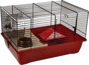 Flamingo hamsterkooi enzo 1 - 41,5 x 28,5 x 25,5 cm rood
