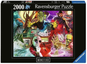 Ravensburger legpuzzel universal monsters 2000 stukjes film puzzel.