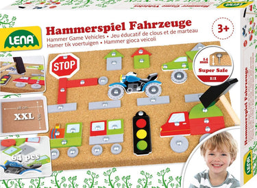 Lena kinderspel hamertje tik hout kurk metaal 64-delig