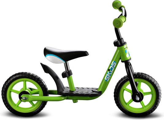 loopfiets 10 Inch Junior Groen Zwart