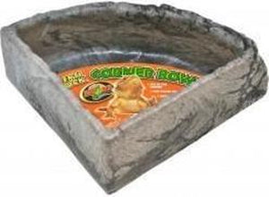 Zoomed zoo med repti rock corner food water dish - voer waterbak - large - grijs