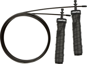 Avento springtouwset - heavy duty - verzwaard verstelbaar in gewicht - zwart