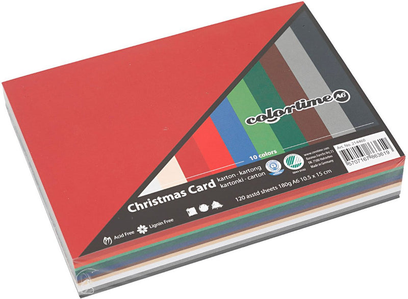 Afbeelding laden in galerijviewer, Creativ company https: www.cchobby.nl kerst-karton-a6-vel-105x148-mm-180-gr-diverse-kleuren-120-div-vellen-1-doos
