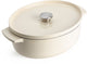 Kitchenaid braadpan 30cm - geëmailleerd gietijzer - amandel wit - ovaal