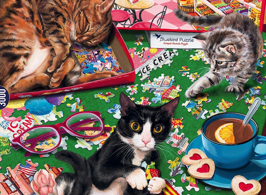 Bluebird puzzle legpuzzel katten - 3000 stukjes dierenpuzzel.