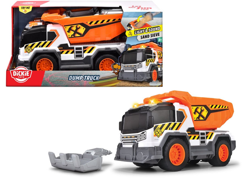 Afbeelding laden in galerijviewer, Dickie toys - kiepwagen - vrachtwagen - licht en geluid - vanaf 3 jaar
