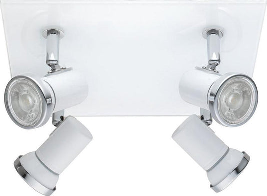 Eglo batholino tamara 1 - spot - 4 lichts - wit, chroom