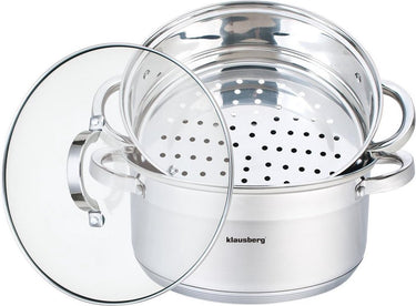 Klausberg 7144 - stoompan - 3 delen - 24 cm - 5 liter