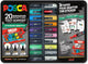 Posca pigmentmarker â€œstickers graffitiâ€ â€“ 20-delige set in metalen box