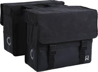 Willex - dubbele canvas plus - 30 liter - universele bevestiging - extra sterk - zwart matzwart